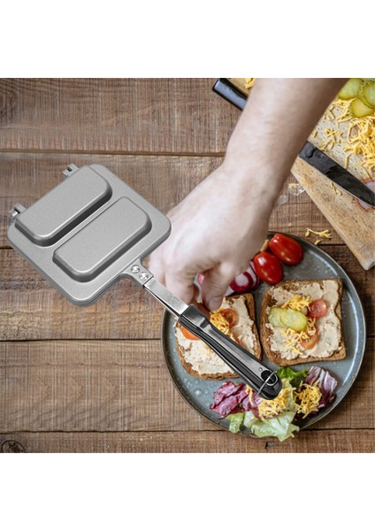 Çift Taraflı Sandviç Tava Kalıp Yapışmaz Kızartma Tavası Kahvaltı Gözleme Yapımcısı Ekmek Tost Ev Gaz Sobaları Için-A (Yurt Dışından) fırsatları