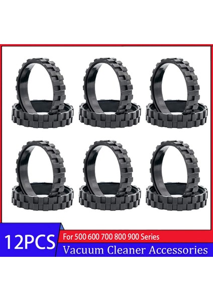 12 Adet Lastik Kaplama Jant Lastiği Irobot Roomba I7 I7 Artı E5 E6 E7 500 600 700 800 900 Serisi S9 S9 + Elektrikli Süpürge Parçası (Yurt Dışından)