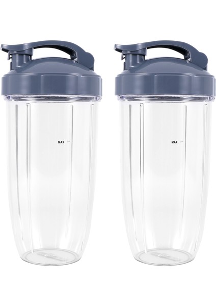 Nutribullet 600W ve Pro 900W Blender Için Flip Top To Go Kapaklı 32OZ Yedek Bardaklar (2 Paket) (Yurt Dışından)