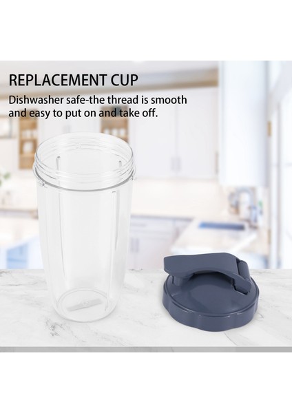 Nutribullet 600W ve Pro 900W Blender Için Flip Top To Go Kapaklı 32OZ Yedek Bardaklar (2 Paket) (Yurt Dışından) fiyatları