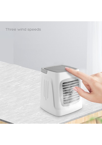 Mini Taşınabilir Soğutma Fanı USB Sprey Fan Hava Kişisel Uzay Soğutucu Ofis Odası Için Hava Soğutma Fanı, Mavi (Yurt Dışından)