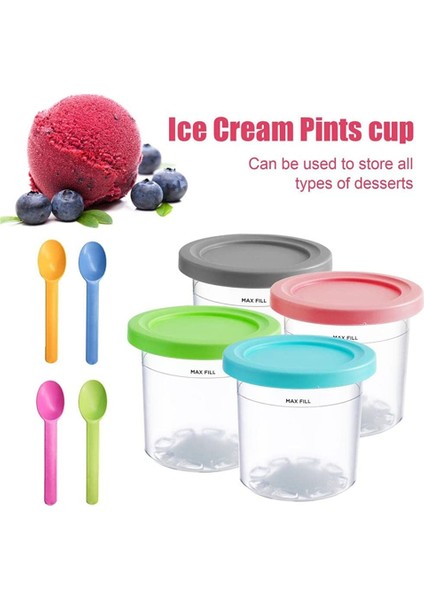 2 Adet Dondurma Pint Fincan Ninja Için NC299AM C300S Serisi Yeniden Kullanılabilir Dondurma Gelato Saklayabilir (Yurt Dışından)