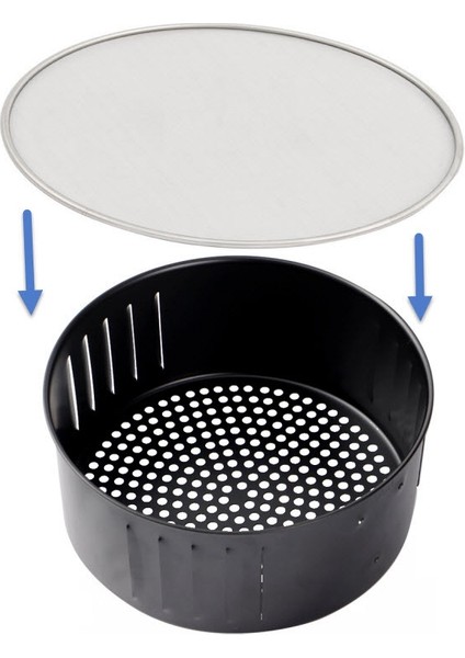 Hava Fritöz Aksesuarları Paslanmaz Çelik Yağ Sıçrama Ekranı Anti Gres Sıçrama Haşlanma Geçirmez Kızartma Tavası Kapağı Yağ Net 19 cm (Yurt Dışından) indirimleri
