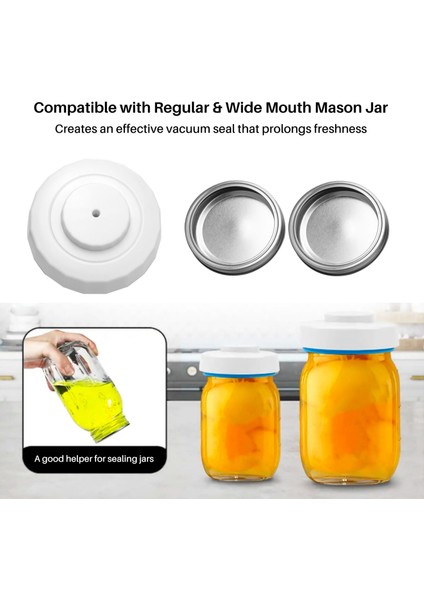 1 Takım Kavanoz Kapatıcı ve Aksesuar Hortum Uyumlu Kapatıcı, Geniş Ağızlı ve Normal Ağızlı Tip Kavanozlar Için Vakum Kapatıcı Kiti (Yurt Dışından) indirimleri