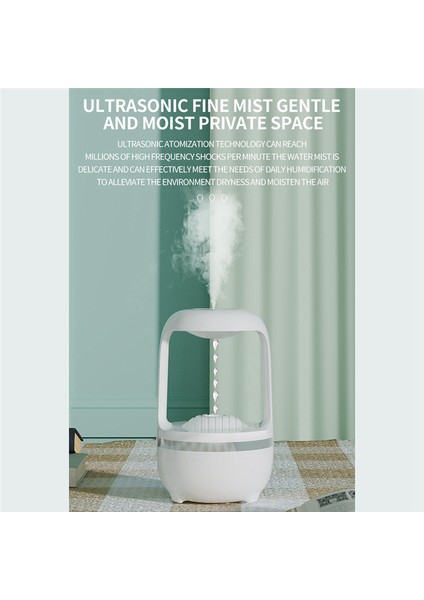 Anti Yerçekimi Su Damlası Nemlendirici Ultrasonik Sisleyici Yaratıcı 500 ml Anti Yerçekimi Su Damlası Nemlendirici Difüzör Beyaz (Yurt Dışından) fırsatları