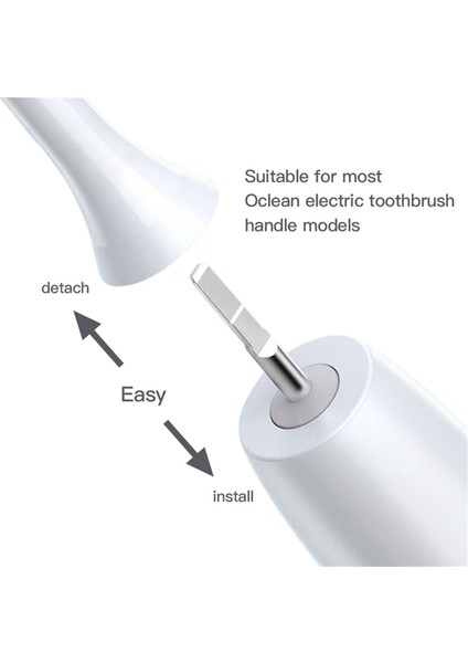 Oclean x Pro/z1/f1/one/air 2/se Soft Dupont Derin Temizleme Nozulları Için 12PCS Yedek Fırça Kafaları, F (Yurt Dışından) modelleri