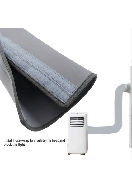 Klima Hortum Kapağı Sargısı - 5 Inç ve 5.9 Inç Çaplı Egzoz Hortumları Borusu Için Taşınabilir Ac Için Yalıtımlı Hortum Kapağı (Yurt Dışından) fırsatları