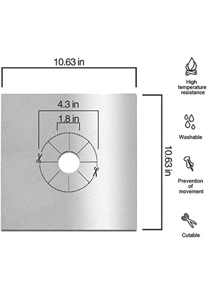 10 Paket Tekrar Kullanılabilir Gazlı Ocak Brülör Kılıfları Yapışmaz Ocak Brülör Kaplamaları Gazlı Ocak Koruyucuları Kesilebilir Kolay Temizlenir (Yurt Dışından) fiyatları