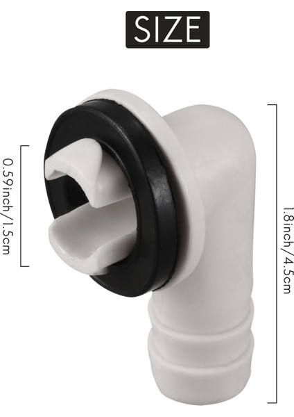 Klima Ac Tahliye Hortumu Konektörü Mini Bölünmüş Üniteler ve Pencere Ac Ünitesi Için Kauçuk Halkalı Dirsek Bağlantısı 3/5 Inç (15MM) (Yurt Dışından)
