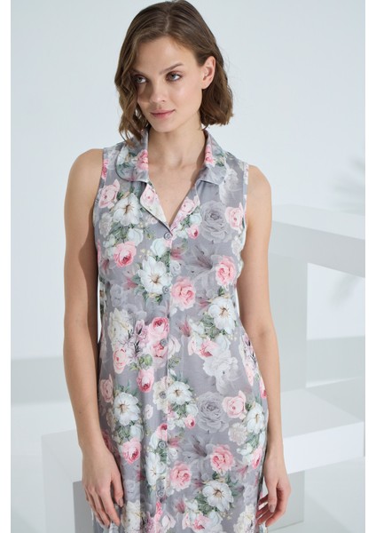 Bambu Kolsuz Cepli Yazlık Kadın Gecelik 72901 modelleri