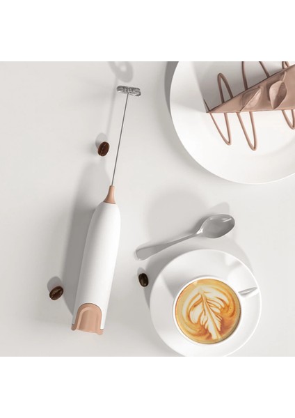 Elektrikli Süt Köpürtücü Mutfak Köpürtücü Çırpma Mikser Karıştırıcı Kahve Cappuccino Çırpma Köpüklü Karışım Yumurta Çırpıcı Beyaz (Yurt Dışından) indirimleri