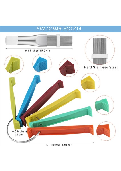 6 Parça Klima Fin Temizleme Seti, Fcr6 Fin Tarak Kondenser, Hava Çıkış Temizleyici Buharlaştırıcı Radyatör Onarım Temizleme Alet Seti (Yurt Dışından) fırsatları