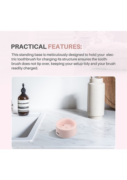 Süpürme Titreşimli Elektrikli Diş Fırçası Şarjlı Ayaklı Taban Depolama Standı Laifen LFTB01-P Pembe (Yurt Dışından) indirimleri