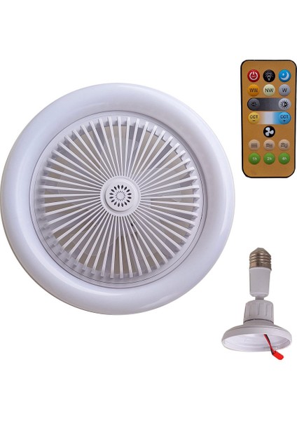 Pervaneli ve Fanlı Kumandalı LED Lamba 3 Farklı Renkli