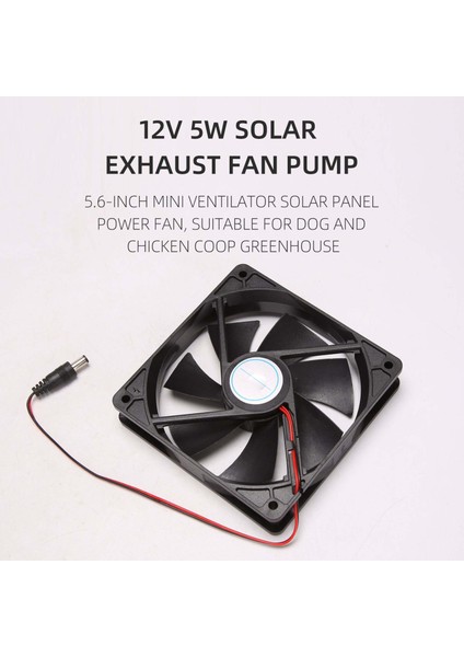 12 V 5 W Güneş Egzoz Fanı Hava Çıkarıcı 5.6 Inç Mini Vantilatör Güneş Paneli Powered Fan Köpek Tavuk Evi Sera Için (Yurt Dışından) fiyatları