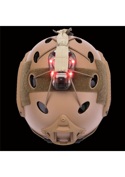 Kask Işığı Hayatta Kalma Sinyal Işığı Tanımlama Işığı Ir ve Görünür LED Kask Strobe Kask Işığı Açık Hava Sporları Için (Yurt Dışından)