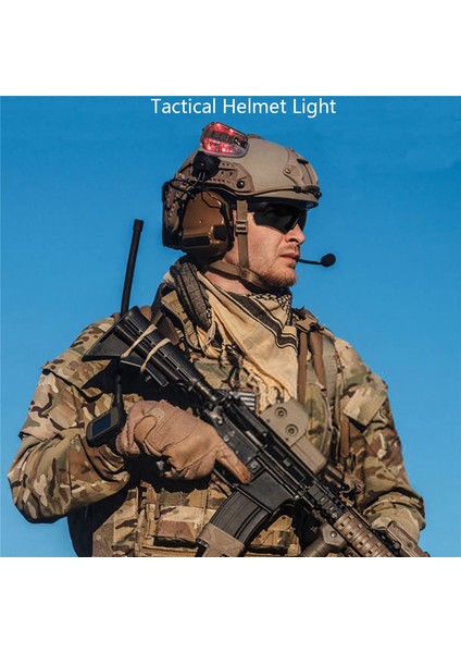 Kask Işığı Hayatta Kalma Sinyal Işığı Tanımlama Işığı Ir ve Görünür LED Kask Strobe Kask Işığı Açık Hava Sporları Için (Yurt Dışından)