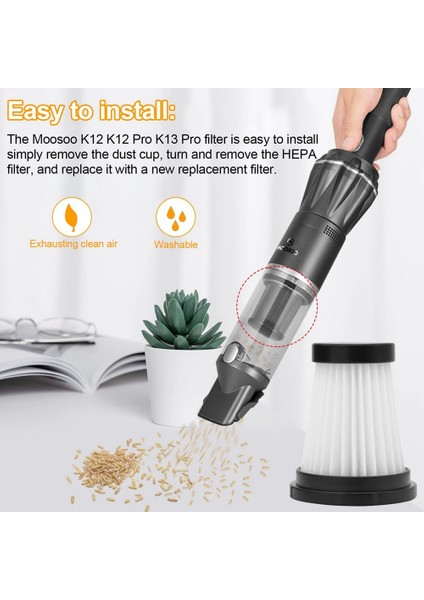 Moosoo K12 Pro K13 Için Hepa Filtre Genius Invictus One 1.0x7 2.0 Elektrikli El Süpürgesi Akülü Değiştirme (Yurt Dışından) fırsatları