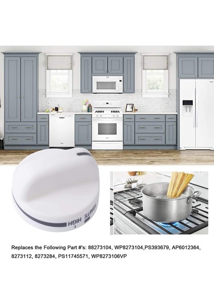 4x WP8273104 Soba/aralık ile Uyumlu Kontrol Düğmesi Değişimi 8273104 PS393679 8273112 WP8273104VP 8273284 (Yurt Dışından) modelleri