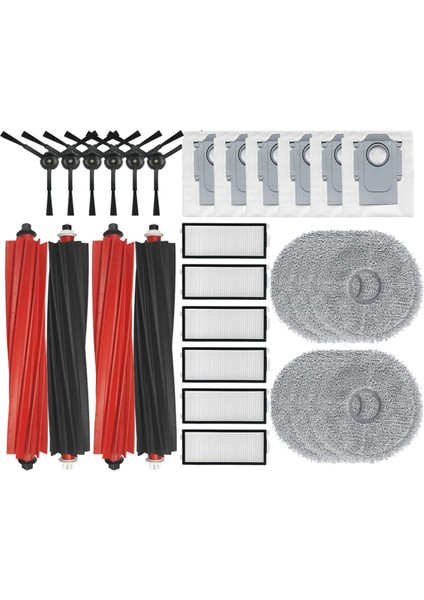 Roborock V20 / P10S Pro Yedek Ana Yan Fırça Hepa Filtre Paspas Bezi Pedleri Toz Torbaları Yedek Parçalar Aksesuarlar (Yurt Dışından)