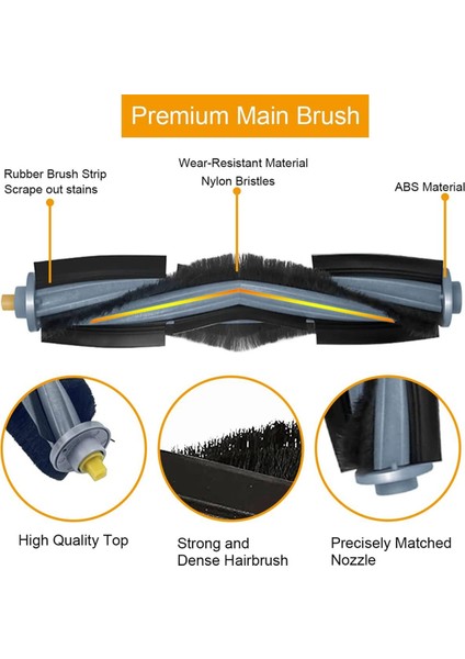 Ecovacs Deebot T20 Pro, T20 Pro Plus, T20 Max, T20 Omnı Robotlu Süpürge Ana Yan Fırça Hepa Filtre Toz Torbaları (Yurt Dışından) fiyatları