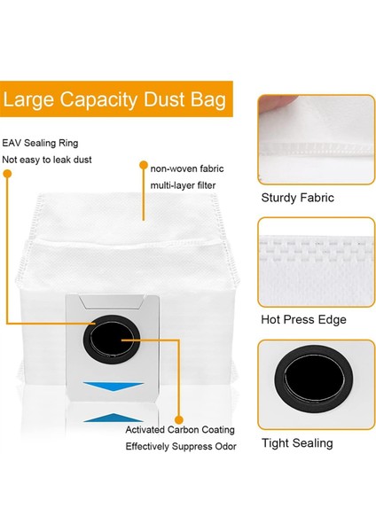 Ecovacs Deebot T20 Pro, T20 Pro Plus, T20 Max, T20 Omnı Robotlu Süpürge Ana Yan Fırça Hepa Filtre Toz Torbaları (Yurt Dışından) indirimleri