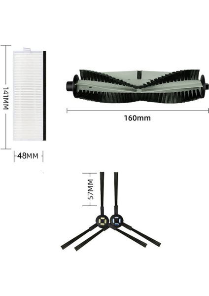 Ana Yan Fırça Hepa Filtre Silvercrest Ssr1 Ssra1 Ilife A9S A7 V8 V8S X750 X800 X785 V80 Robot Vakum Parçaları (Yurt Dışından) fiyatları