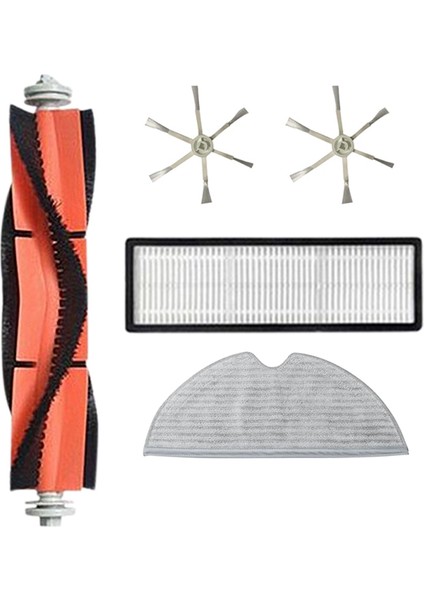 5 Adet Yedek Parça Yıkanabilir Filtreler Paspas Bezi Ana Yan Fırça Xiaomi Mijia 2c Robot Süpürge Ev Temizliği (Yurt Dışından)