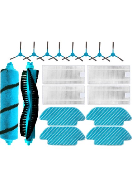 Cecotec Conga 4090 4490 4690 5090 5490 6090 Robotlu Süpürge Yedek Parça Ana Yan Fırça Hepa Filtre Paspas Bezi (Yurt Dışından)