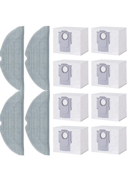 Roborock S8 Pro Ultra /s8+/s8 Robot Süpürge Aksesuarları Için Paspas Bezi Toz Torbaları (Yurt Dışından)