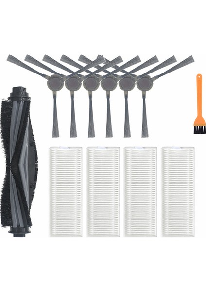 12 Adet Yıkanabilir Ana Yan Fırça Hepa Filtre Ecovacs Deebot N9 N9 + Robotlu Süpürge Yedek Aksesuarlar (Yurt Dışından)