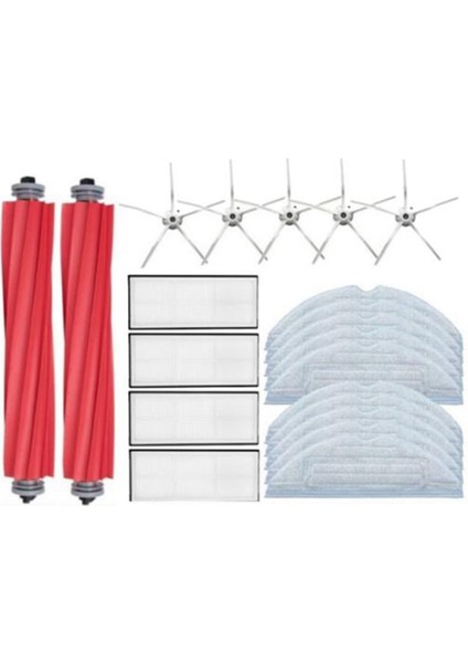 Xiaomi Roborock S7 T7S T7PLUS Için 21 Adet Çıkarılabilir Ana Fırça Yan Fırça Filtresi Paspas Bezi Robotik Süpürge Parçaları (Yurt Dışından)