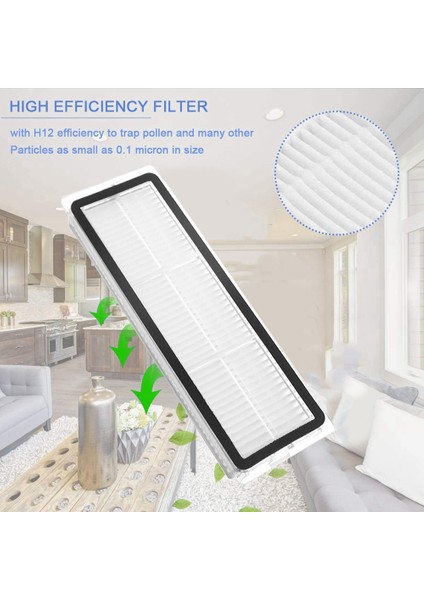 11 Adet Yıkanabilir Hepa Filtre Paspas Bezi Tutucu Xiaomi Mijia Pro STYTJ06ZHM Robotlu Süpürge Yedek Yedek Parça (Yurt Dışından)