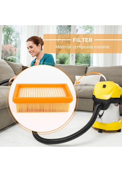 3 Adet Elektrikli Süpürge Filtre Değişimi Karcher Düz Pilili Mv4 Mv5 Mv6 Wd4 Wd5 Wd6 P Premıum Wd5 (Yurt Dışından)