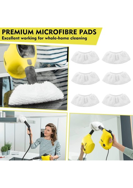 Karcher Buharlı Temizleyici Easyfix Sc 1, Sc 2, Sc 3, Sc 4, Sc 5 Için Mikrofiber Bez Seti, Buharlı Temizleyici Yedek Bezleri (Yurt Dışından)