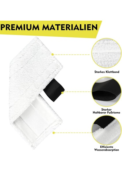 Karcher Buharlı Temizleyici Easyfix Sc 1, Sc 2, Sc 3, Sc 4, Sc 5 Için Mikrofiber Bez Seti, Buharlı Temizleyici Yedek Bezleri (Yurt Dışından)