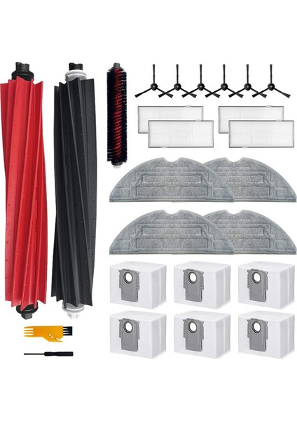 Roborock S8 Pro Ultra Robot Süpürge Ana Yan Fırça Hepa Filtre Paspas Bezi Toz Torbaları Yedek Parçaları (Yurt Dışından)