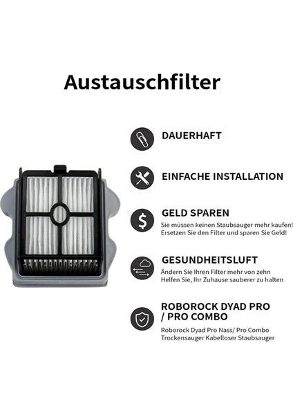 Roborock Dyad Pro/dyad Pro Combo Elektrikli Süpürge Silindir Fırça Hepa Filtreleri Yedek Parçaları (Yurt Dışından) indirimleri
