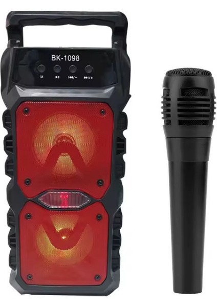 Bluetooth Hoparlör Mikrofon Işıklı Set