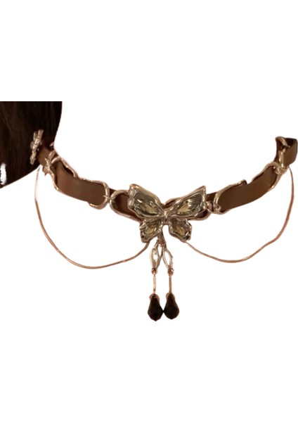 Punk Ağır Ağırlık Çok Katmanlı Püsküllü Yaka Zinciri (Yurt Dışından)