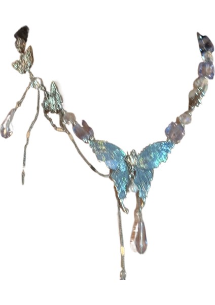 Punk Ağır Ağırlık Çok Katmanlı Püsküllü Yaka Zinciri (Yurt Dışından)