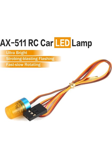 LED Lamba Yanıp Sönen/yanıp Sönen/dönen Işık 1/10 Rc Model Araba Için 1:14 Tamiya Traktör Rc Mühendislik Kamyon, Mavi (Yurt Dışından)
