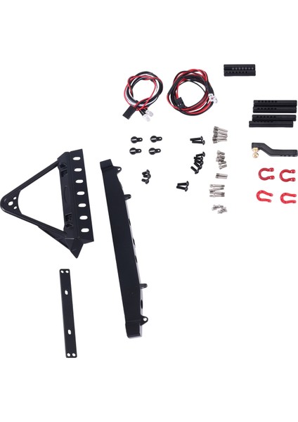 Metal Ön ve Arka Tampon Işıkları ile Eksenel SCX10 90046 SCX10 Iıı AXI03007 Traxxas Trx4 1/10 Rc Paletli Araba (Yurt Dışından)