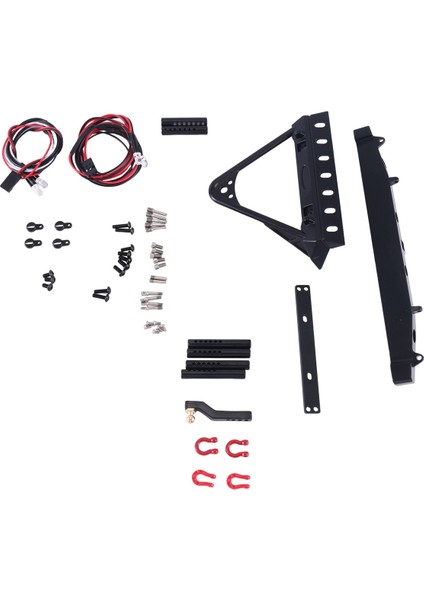 Metal Ön ve Arka Tampon Işıkları ile Eksenel SCX10 90046 SCX10 Iıı AXI03007 Traxxas Trx4 1/10 Rc Paletli Araba (Yurt Dışından)