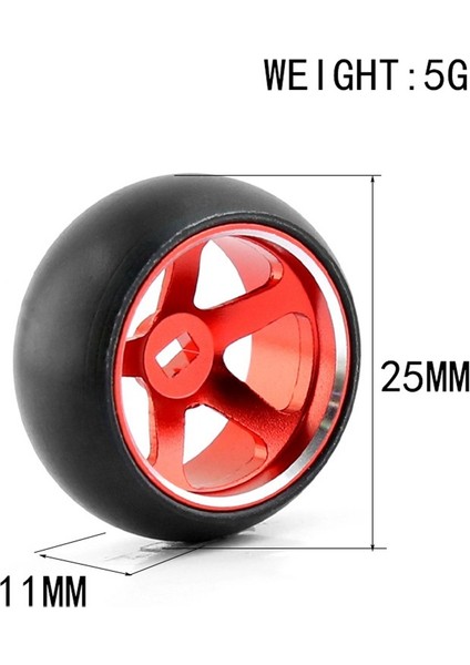 Sert Plastik Drift Lastik Lastikleri Metal Jant Wltoys 284131 K969 K989 Kyosho Mini-Z 1/28 Rc Araba Yükseltme Parçaları, 2 (Yurt Dışından)