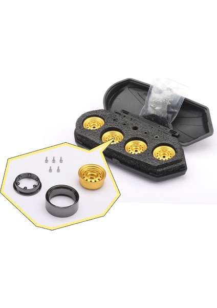Adet 91.2g 1.0ın Metal Beadlock Tekerlek Hub Eksenel SCX24 AX24 Traxxas TRX4M Fms FCX24 1/18 1/24 Rc Paletli Araba Parçaları, 1 (Yurt Dışından)