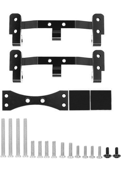 Metal Bağlantı Çubuğu Sabitleme Kaidesi ve Aks Yukarı Servo Braketi Dağı Wpl C14 C24 C34 C44 C54 1/16 Rc Araba Yükseltme Parçaları, Siyah (Yurt Dışından)