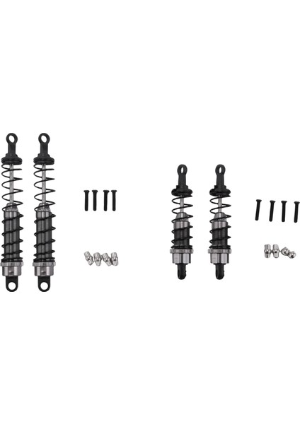 Metal Yağ Dolu Ön ve Arka Amortisör 1/12 Wltoys 12428 12423 Rc Araba Paletli Yükseltme Parçası, Titanyum (Yurt Dışından)