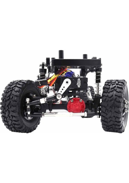 Metal Bağlantı Çubuğu Sabitleme Kaidesi ve Aks Yukarı Servo Braketi Dağı Wpl C14 C24 C34 C44 C54 1/16 Rc Araba Yükseltme Parçaları, Siyah (Yurt Dışından)