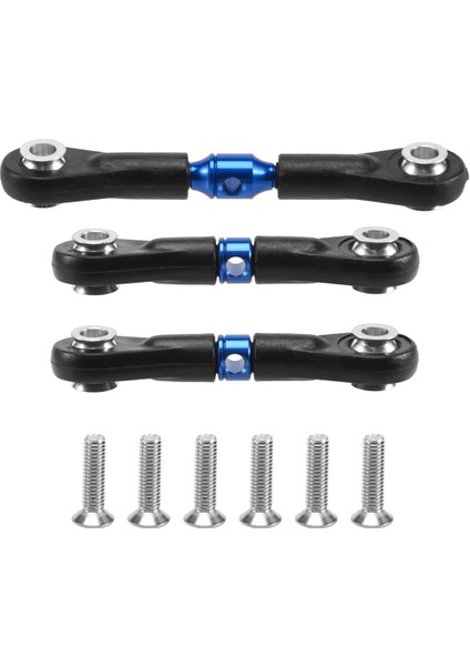 3 Adet Direksiyon Bağlantı Çubuğu Servo Çubuk Tamiya Tt-02 TT-02T TT02 TT02T 1/10 Rc Araba Yükseltme Parçaları Aksesuarları, Mavi (Yurt Dışından)